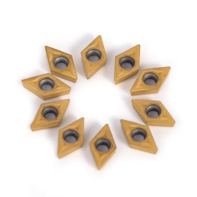 Afbeelding van Akozon CNC hardmetalen inzetsnijder 10 stuks/doos tips inzetstukken lemmet cutter draaibank draaigereedschap DCMT070204 YBC251 voor draaien boorgereedschap