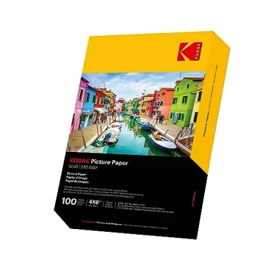 Afbeelding van KODAK Picture Paper Vivid 4&quot;x6&quot;, 100 count, 66lb 230g/m2 gewicht, 11,9 mil dikte, levendige kleuren fotopapier