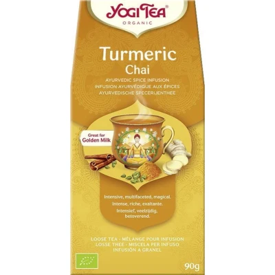 Afbeelding van 8x Yogi tea Turmeric Chai Bio 90 Gr