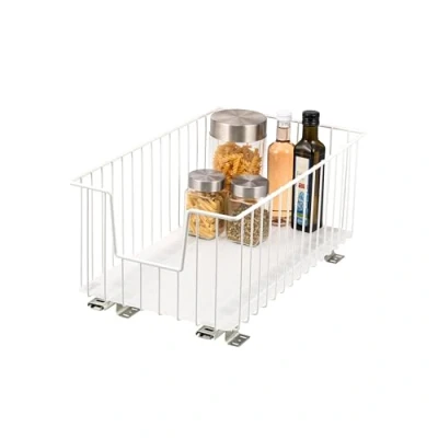 Afbeelding van bremermann Kast mand 30 cm breed, telescopische bodem met inlegplank, keukenlade (wit)
