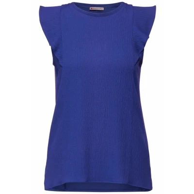 Afbeelding van Street One MIT Volants Blouse, Dames, Maat: 46, Blau