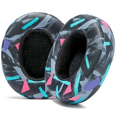 Afbeelding van WC Wicked Cushions Extra Dikke Oorkussens voor Skullcandy Crusher/Evo/Hesh 3 Hoofdtelefoons &amp; Meer Verbeterde Duurzaamheid en Dikte Comfort Geluidsisolatie 90&#039;s Black