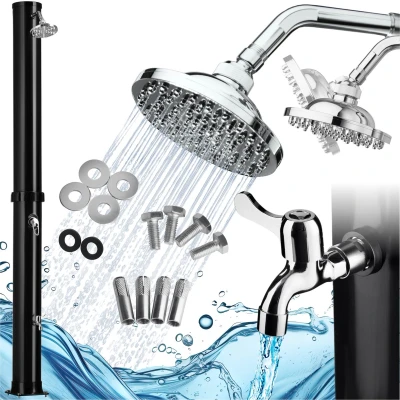 Afbeelding van tectake Buitendouche Orinoco 38 l zwart 404471