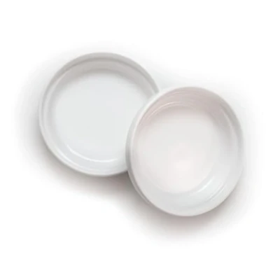 Afbeelding van LucyBalu® BOWL porseleinen kattenbakje hoogwaardige voerbak &amp; waterbak voor katten drinkbak kattenvoerbak set van 2 kattenbakjes zijdemat wit