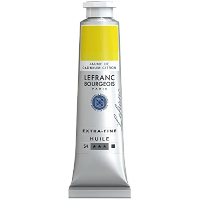 Afbeelding van Lefranc Bourgeois 405039 Extra fijne olieverf met hoogwaardige kunstenaarspigmenten, lichtecht, verouderingsbestendig 40ml Tube, Cadmium Yellow Lemon
