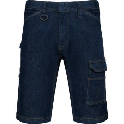Afbeelding van WK. Designed To Work Denim herenbermuda met meerdere zakken WK715 Blue Rinse