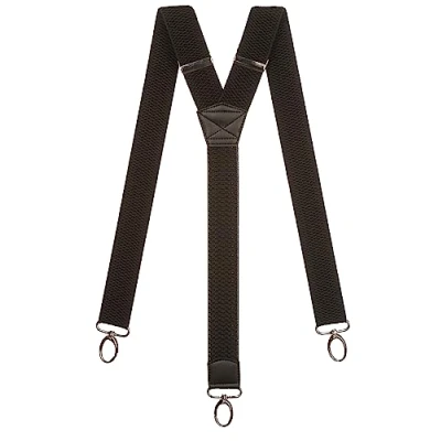 Afbeelding van Olata Y Vormige Werk Bretels met Karabijnhaken 4 cm. Zwart