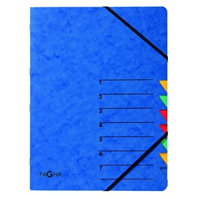 Afbeelding van Pagna Opbergmap Easy (verzamelmap, 7 vakken, 1 7) blauw