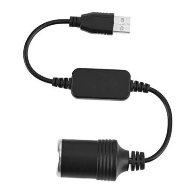 Afbeelding van USB poort naar sigarettenaansteker in de auto, omvormer auto / Vrouwelijke convertor 12V Adapterkabel