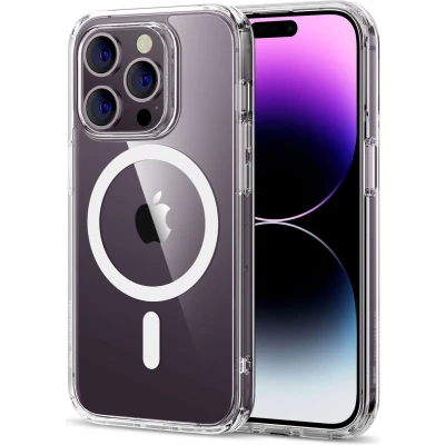 Afbeelding van ESR Classic Hybrid HaloLock Telefoonhoesje geschikt voor Apple iPhone 14 Pro Max Shockproof Hardcase Hoesje MagSafe Compatible Transparant