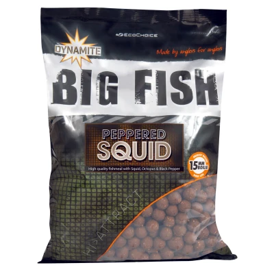 Afbeelding van Dynamite Baits Peppered Squid Boilies 15mm (5kg)