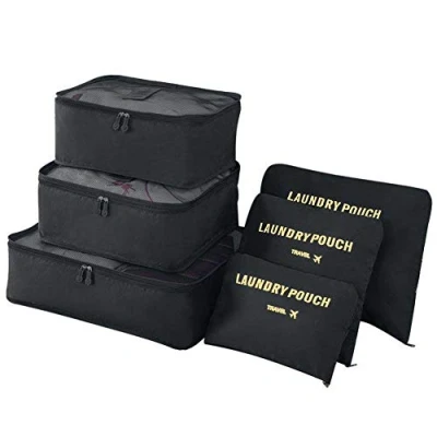 Afbeelding van Vicloon Bagage Organizer,6 Stuks Koffer Organizer Bevat 3 * Pakkubussen en Opbergzakken, Reistassen Voor Droge Kleding, Ondergoed, Cosmetica Andere Accessoires.