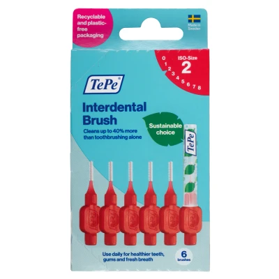 Afbeelding van Tepe Interdentale Ragers Original Rood 0,5mm Maat 2, 6 stuks