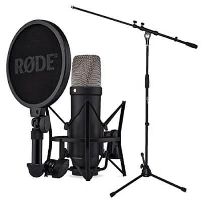 Afbeelding van Rode NT1 5e generatie XLR USB Studio Microfoon Zwart + Keepdrum Microfoonstandaard