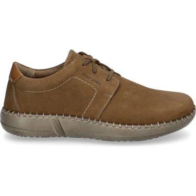 Afbeelding van Josef Seibel Sportieve veterschoenen castagnekombi, Heren, Maat: 40, Castagne kombi Leer