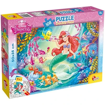 Afbeelding van Liscianigioch 48069, Dubbelzijdige puzzels 108 Prinsessen,Veelkleurig.