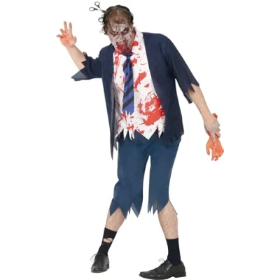 Afbeelding van Fiestas Guirca Zombieschoolkostuum Heren Polyester Blauw Mt 48/50