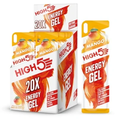 Afbeelding van HIGH5 Energy Gel Quick Release Energie Onderweg van Natuurlijk Vruchtensap (Mango, 20 x 40g)