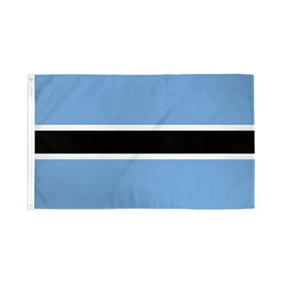 Afbeelding van Botswana Vlag 90x60 cm Botswan vlaggen 60 x 90 Banner 2x3 ft Hoge kwaliteit AZ FLAG