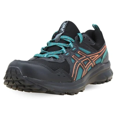 Afbeelding van Asics Scout 3 Trail hardloopschoenen, Heren, Maat: 42.5, Black/nova orange Imitatieleer/ textiel