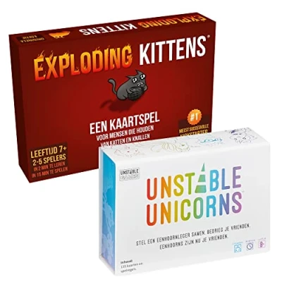 Afbeelding van Exploding Kittens TeeTurtle + Unstable Unicorns Bundel Partyspellen Nederlandstalig