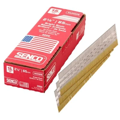 Afbeelding van Senco DA25EPB 15 gauge bij 2 1/2 inch lengte heldere basisafwerking nagel (3.000 per doos)