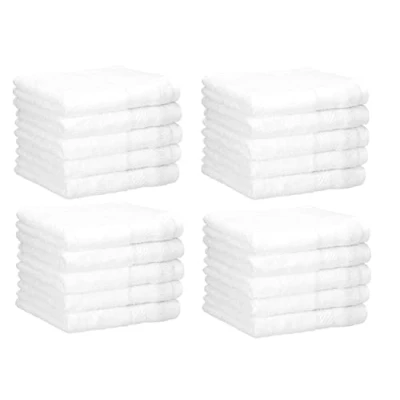 Afbeelding van 20 stuks zeepdoekjes Neapel 100% katoen grootte 30x30 cm kleur wit