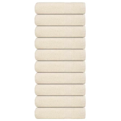 Afbeelding van VidaXL Douchehanddoeken 10 st 70x140 cm 360 g/m² 100% katoen crème