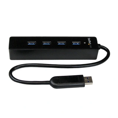 Afbeelding van StarTech.com 4 poorts SuperSpeed USB 3.0 hub met ingebouwde kabel