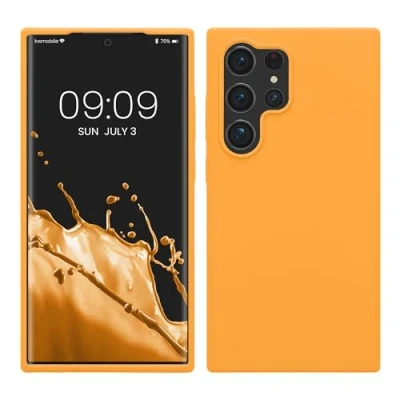 Afbeelding van kwmobile telefoonhoesje compatibel met Samsung Galaxy S24 Ultra hoesje Zachte case voor smartphone Back cover in fruitig oranje