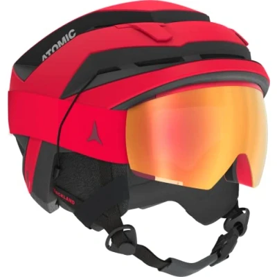 Afbeelding van ATOMIC Backland Skihelm, licht en veilig, rood, maat M, maximale schokdemping, Active Aircon ventilatiesysteem, 3D oorpads + 360 fit systeem voor een perfecte pasvorm, hoofdomtrek 55 59 cm