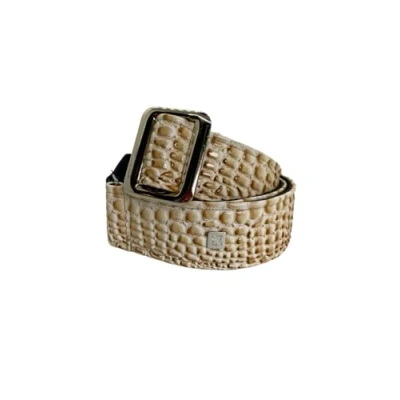 Afbeelding van GET&#039;M Gitaarriem Aussie Gator Western Cream 2&quot; gitaar strap