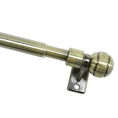 Afbeelding van Gardinia Gordijnroedes voor valletjes incl. 2 steunen en montagemateriaal, uitschuifbaar, diameter: 8/10 mm, lengte: 40 60 cm, rvs look