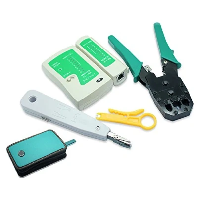 Afbeelding van NUZAMAS Ethernet LAN RJ11 RJ45 CAT5 kabeltester netwerk analyzer draad krimper stripper tool kit stansnetwerk tools set van 4