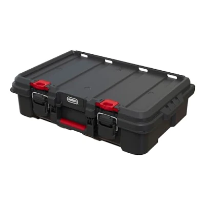 Afbeelding van Keter Gereedschapskoffer Uitneembare compartimenten organizer zwart Stack&#039;N&#039;Roll 253382