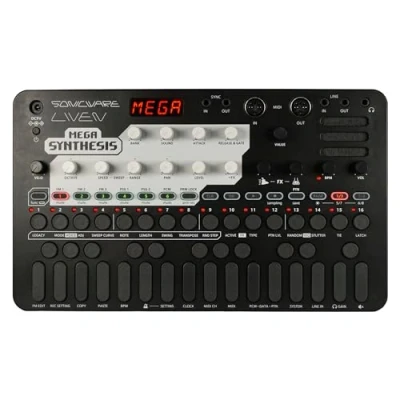 Afbeelding van Sonicware LIVEN Mega Synthesis [Retro Game Music Groovebox &amp; Synthesiser] FM geluidsmodule, 8 bit PCM sampling, 10 effecten, presets door Yuzo Koshiro
