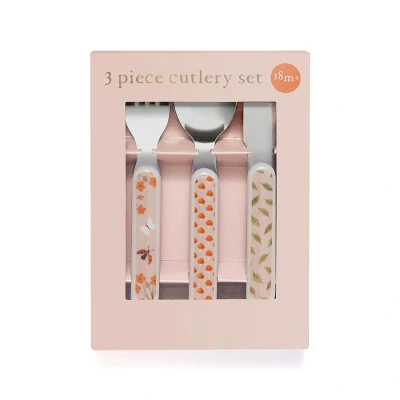 Afbeelding van Petit monkey kinderbestek animal craddle pink