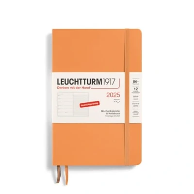 Afbeelding van LEUCHTTURM1917 370522 weekkalender &amp; notitieboek paperback (B6+) 2025, softcover, abrikoos, Duits