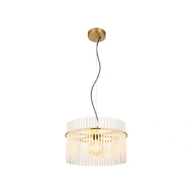 Afbeelding van Globo Gouden hanglamp Gorley met glas Ø 40cm 15698HM