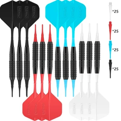Afbeelding van CyeeLife 16 gr. Zachte darts set 12 stuks in 4 kleuren met 100 punten