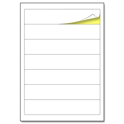 Afbeelding van 7 per Vel, 25 Vellen A4 Zelfklevende Etiketten Stickers Labels Bedrukbaar Witte, Ordneretiketten Laser &amp; Inkjet Printable 192 x 38 mm