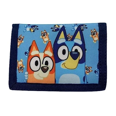 Afbeelding van Bluey Kinderportemonnee met muntvak rits en kaart notitievakken, Blauw, 13 X 9 ,7 cm, modern, .7cm, Modern