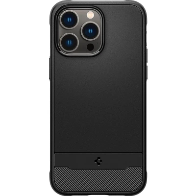 Afbeelding van Apple iPhone 14 Pro MagSafe Hoesje Siliconen en TPU (zacht) Spigen Softcase/Backcover Zwart Telefoonhoesje Shockproof/Valbescherming