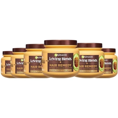 Afbeelding van 6x Garnier Loving Blends Avocado Olie en Shea Boter Haarmasker 340 ml