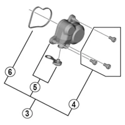 Afbeelding van Shimano Afdekkap Met Bouten M9100 Xtr 13 Cm Zwart