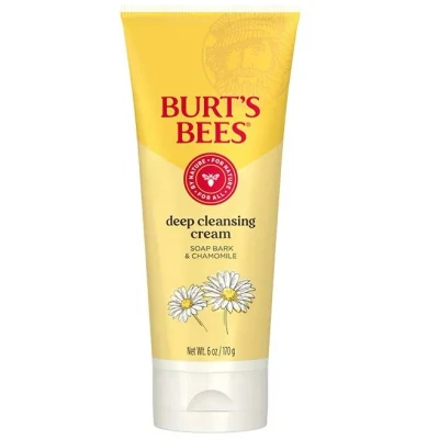 Afbeelding van Burt&#039;s Bees DEEP Cleansing Cream 170G Gezichtsreiniger, Dames, Maat: 170 g, Soap bark &amp; chamomile