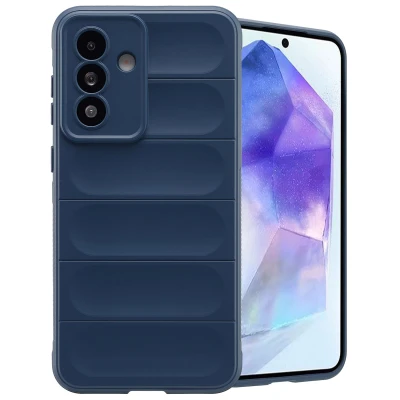 Afbeelding van Samsung Galaxy A56 Hoesje Siliconen en TPU (zacht) imoshion Softcase/Backcover Donkerblauw Telefoonhoesje