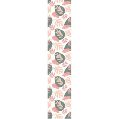 Afbeelding van Papier peint intissé pré encollé TROPICAL FEUILLES de PALMIER ROSES 1 rouleau 300x60cm