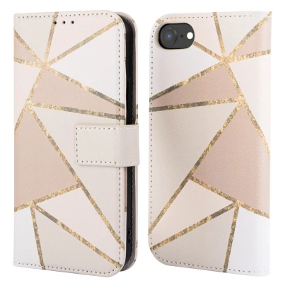 Afbeelding van Apple iPhone 6 Hoesje Kunstleder imoshion Bookcase Beige Graphic Telefoonhoesje