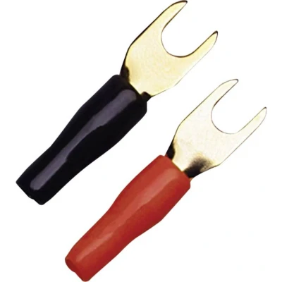 Afbeelding van Sinuslive KSI 4P10 Vorkkabelschoen 4 mm² Gat diameter=5 mm Deels geïsoleerd Zwart, Rood 10 stuk(s)